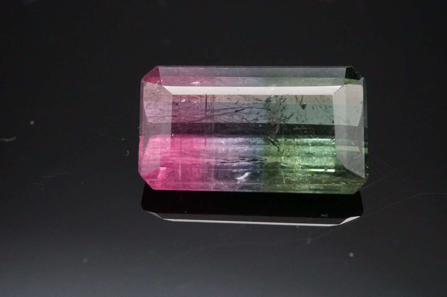 Natürlicher Bicolor-Turmalin ("Watermelon") aus Madagaskar – 2,83 ct – Smaragdschliff – Unbehandelt