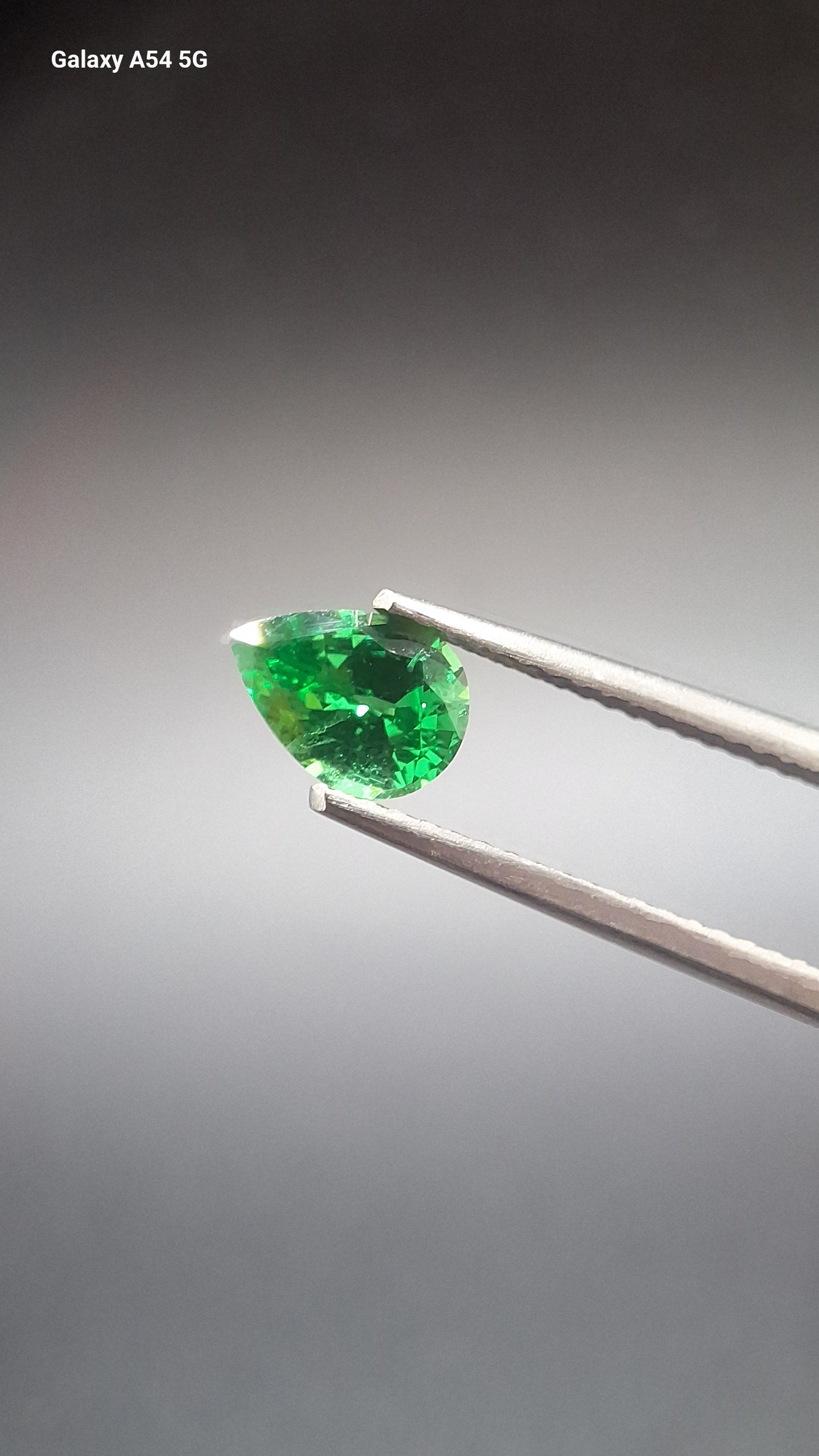 Tsavorite garnet pear
