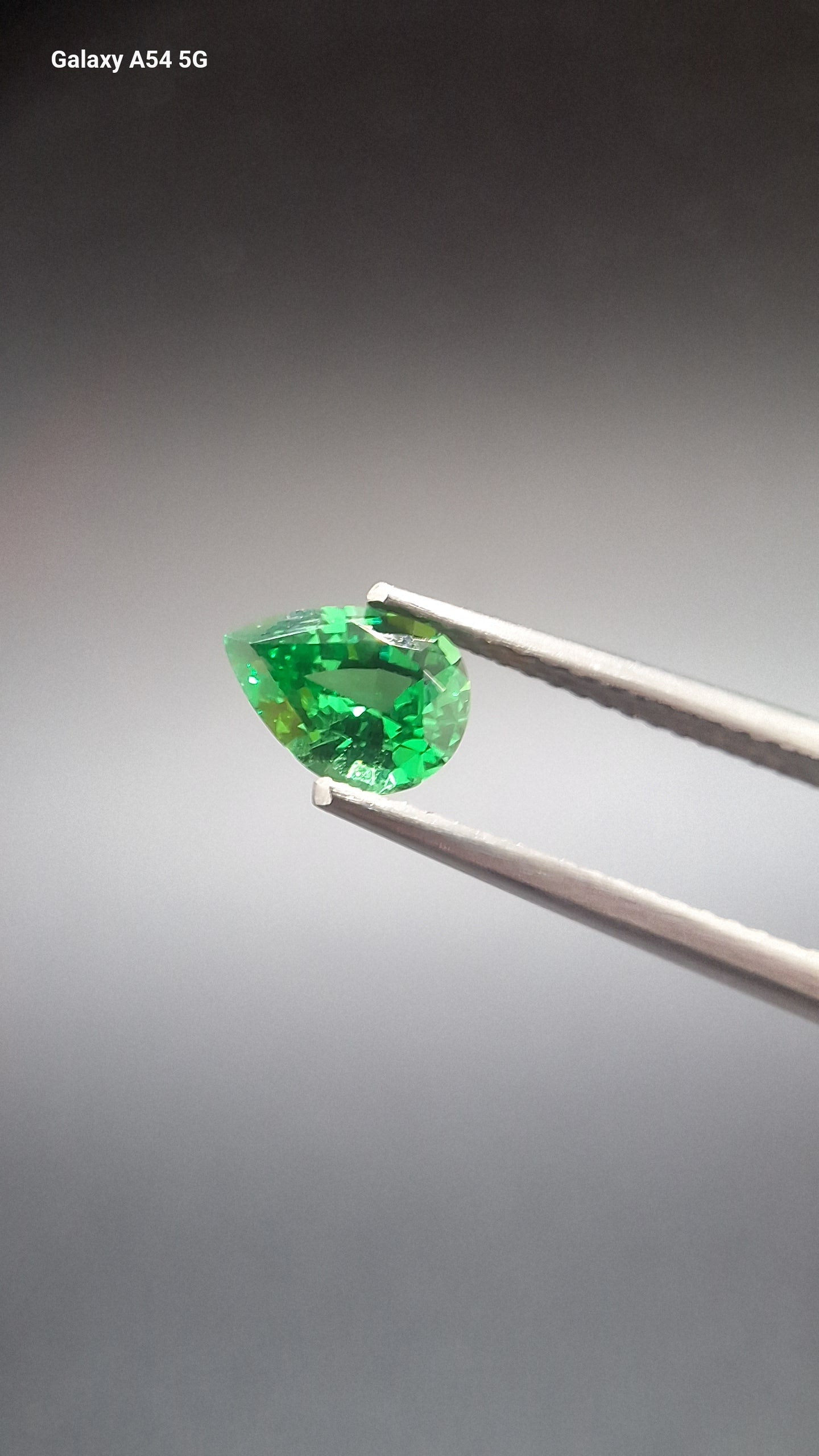 Tsavorite garnet pear