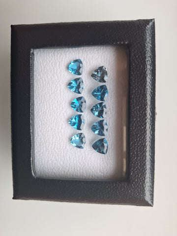 Topaze Swiss Blue Trillion