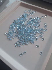 Lots of Sky Blue Oval Topaze (different size)