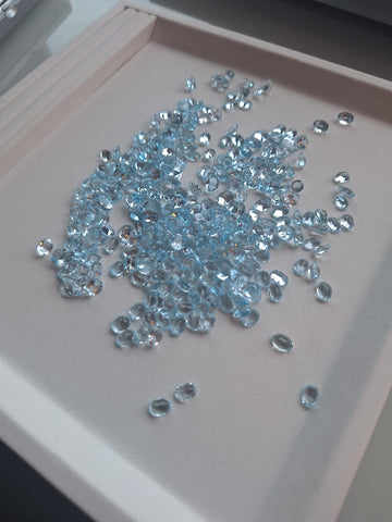 Lots of Sky Blue Oval Topaze (different size)