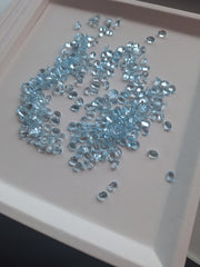 Lots of Sky Blue Oval Topaze (different size)