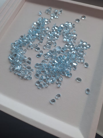Lots of Sky Blue Oval Topaze (different size)