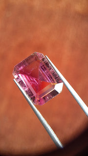 Bicolore pink turmalin