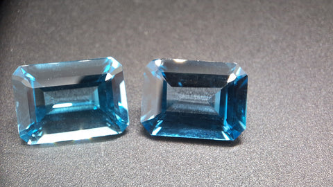 Pair of Swiss Blue Topaze