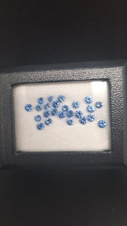 Round calibrated blue saphir