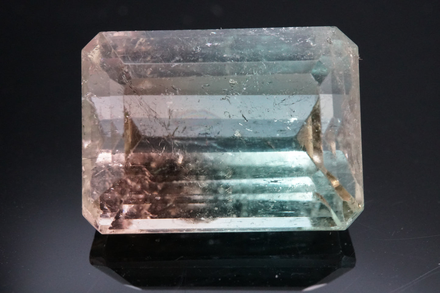 Natürlicher Bicolor-Turmalin ("Watermelon") aus Madagaskar – 15,32 ct – Smaragdschliff – Unbehandelt