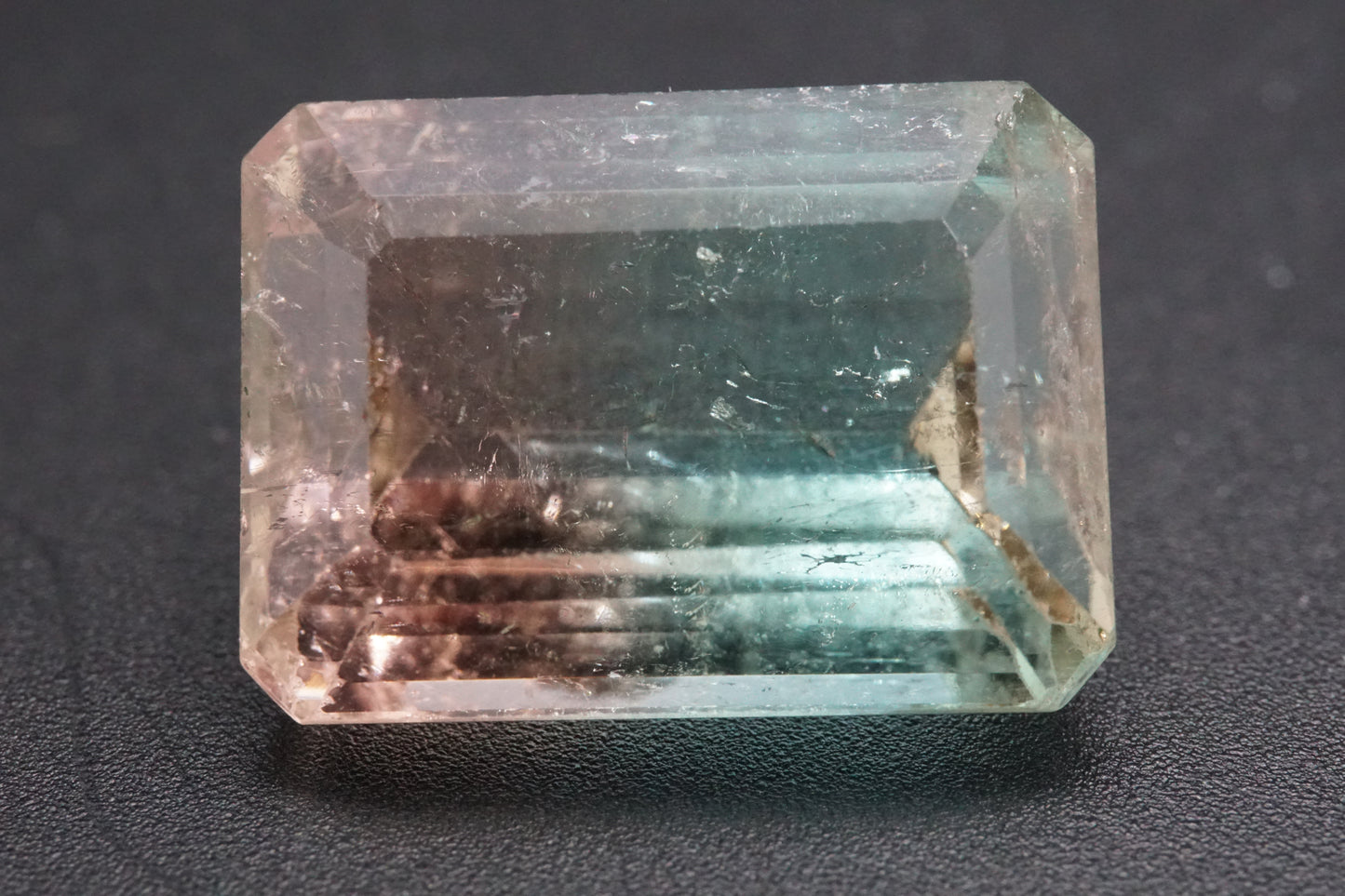 Natürlicher Bicolor-Turmalin ("Watermelon") aus Madagaskar – 15,32 ct – Smaragdschliff – Unbehandelt