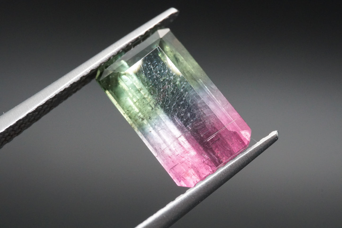 Natürlicher Bicolor-Turmalin ("Watermelon") aus Madagaskar – 2,83 ct – Smaragdschliff – Unbehandelt