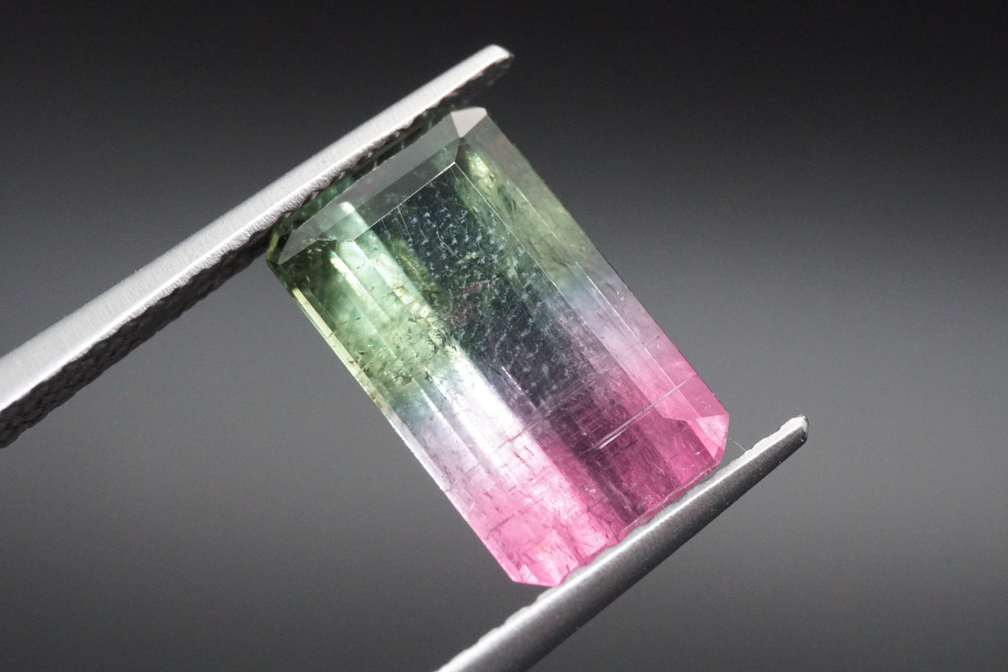 Natürlicher Bicolor-Turmalin ("Watermelon") aus Madagaskar – 2,83 ct – Smaragdschliff – Unbehandelt