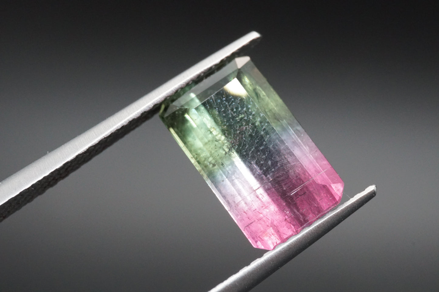 Natürlicher Bicolor-Turmalin ("Watermelon") aus Madagaskar – 2,83 ct – Smaragdschliff – Unbehandelt