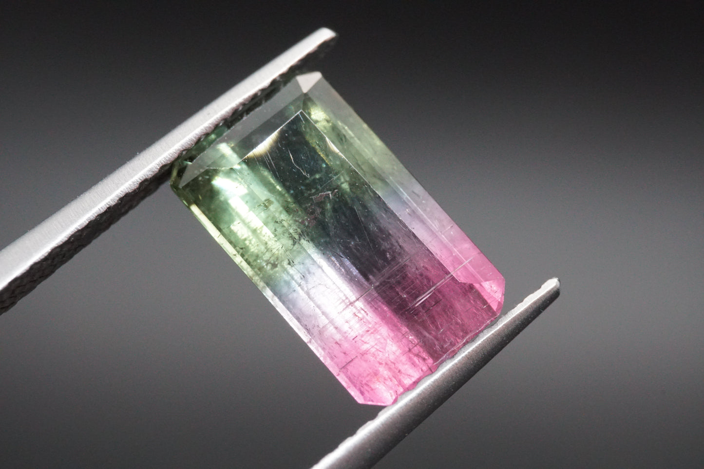 Natürlicher Bicolor-Turmalin ("Watermelon") aus Madagaskar – 2,83 ct – Smaragdschliff – Unbehandelt
