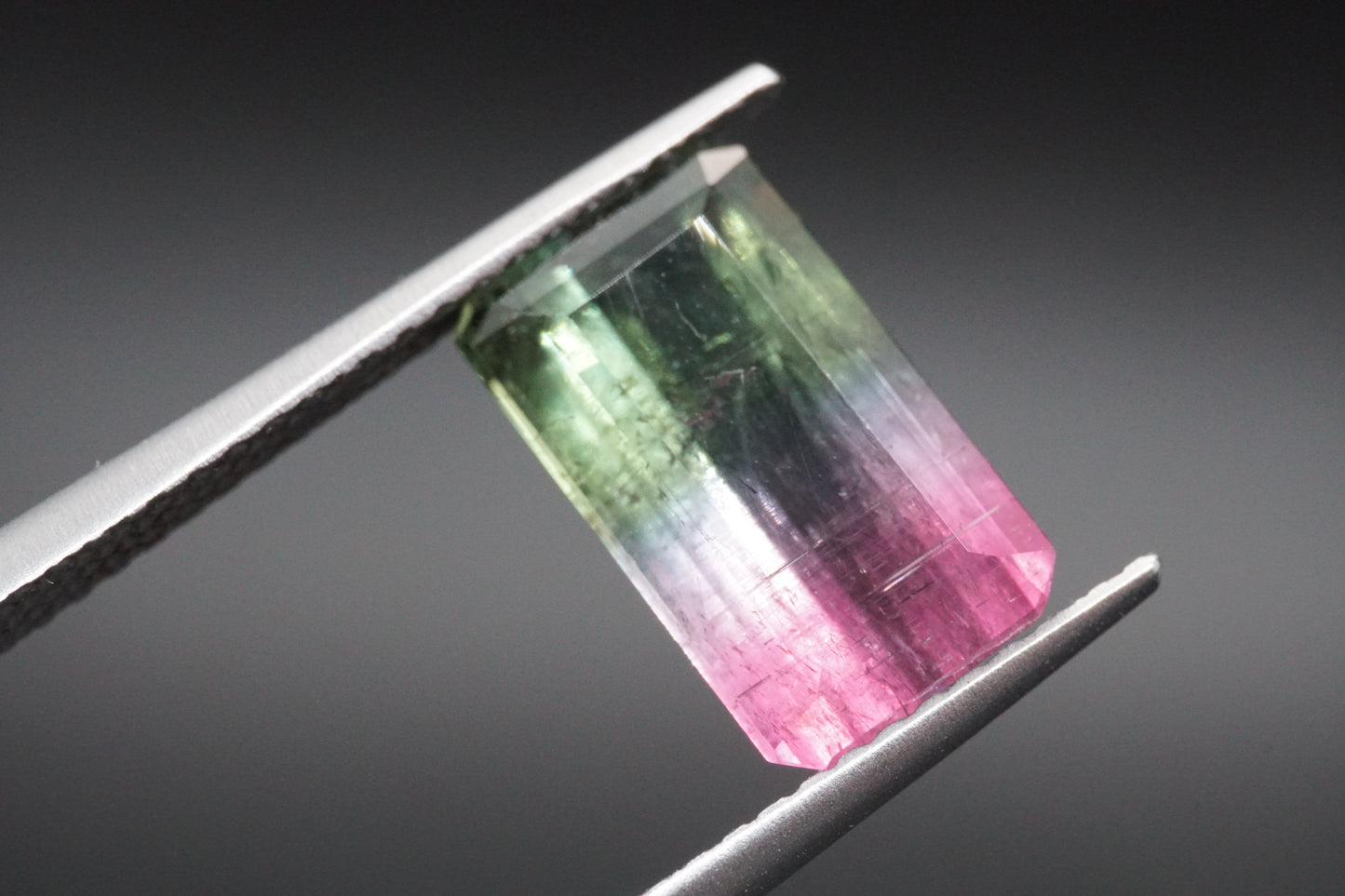 Natürlicher Bicolor-Turmalin ("Watermelon") aus Madagaskar – 2,83 ct – Smaragdschliff – Unbehandelt