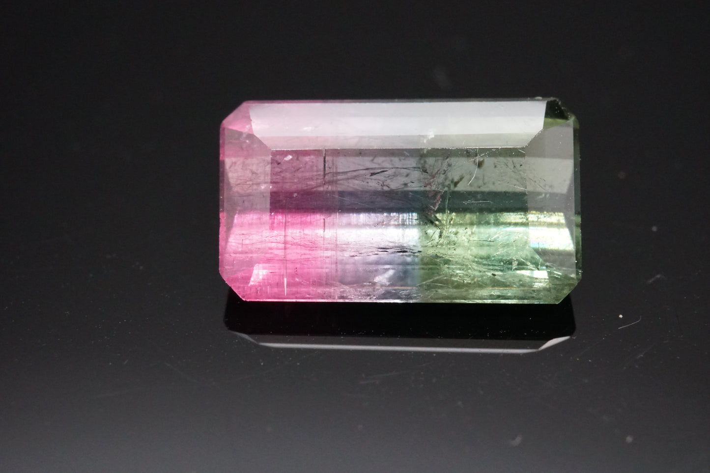 Natürlicher Bicolor-Turmalin ("Watermelon") aus Madagaskar – 2,83 ct – Smaragdschliff – Unbehandelt