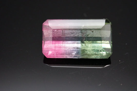 Natürlicher Bicolor-Turmalin ("Watermelon") aus Madagaskar – 2,83 ct – Smaragdschliff – Unbehandelt