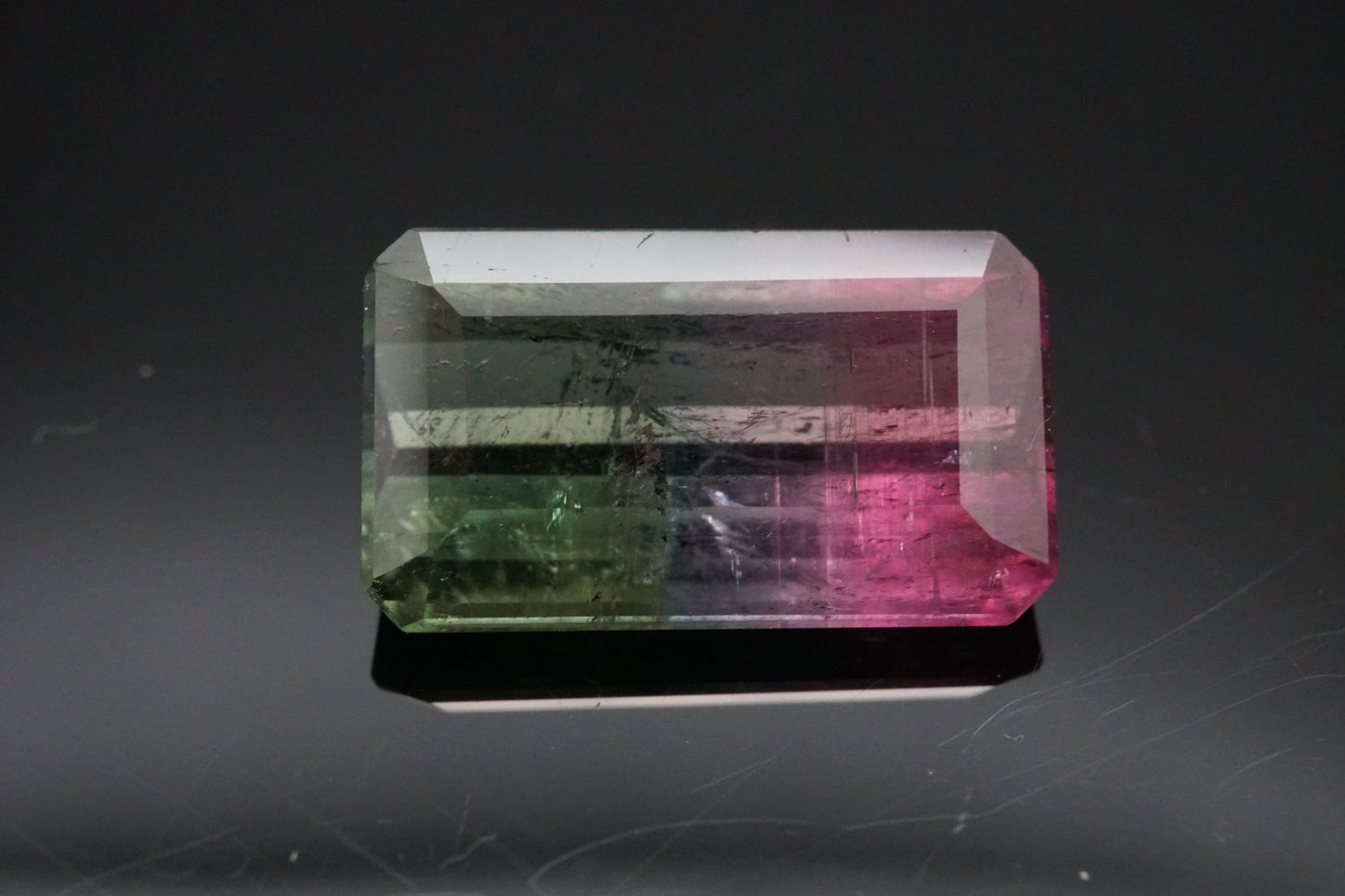 Natürlicher Bicolor-Turmalin ("Watermelon") aus Madagaskar – 2,83 ct – Smaragdschliff – Unbehandelt