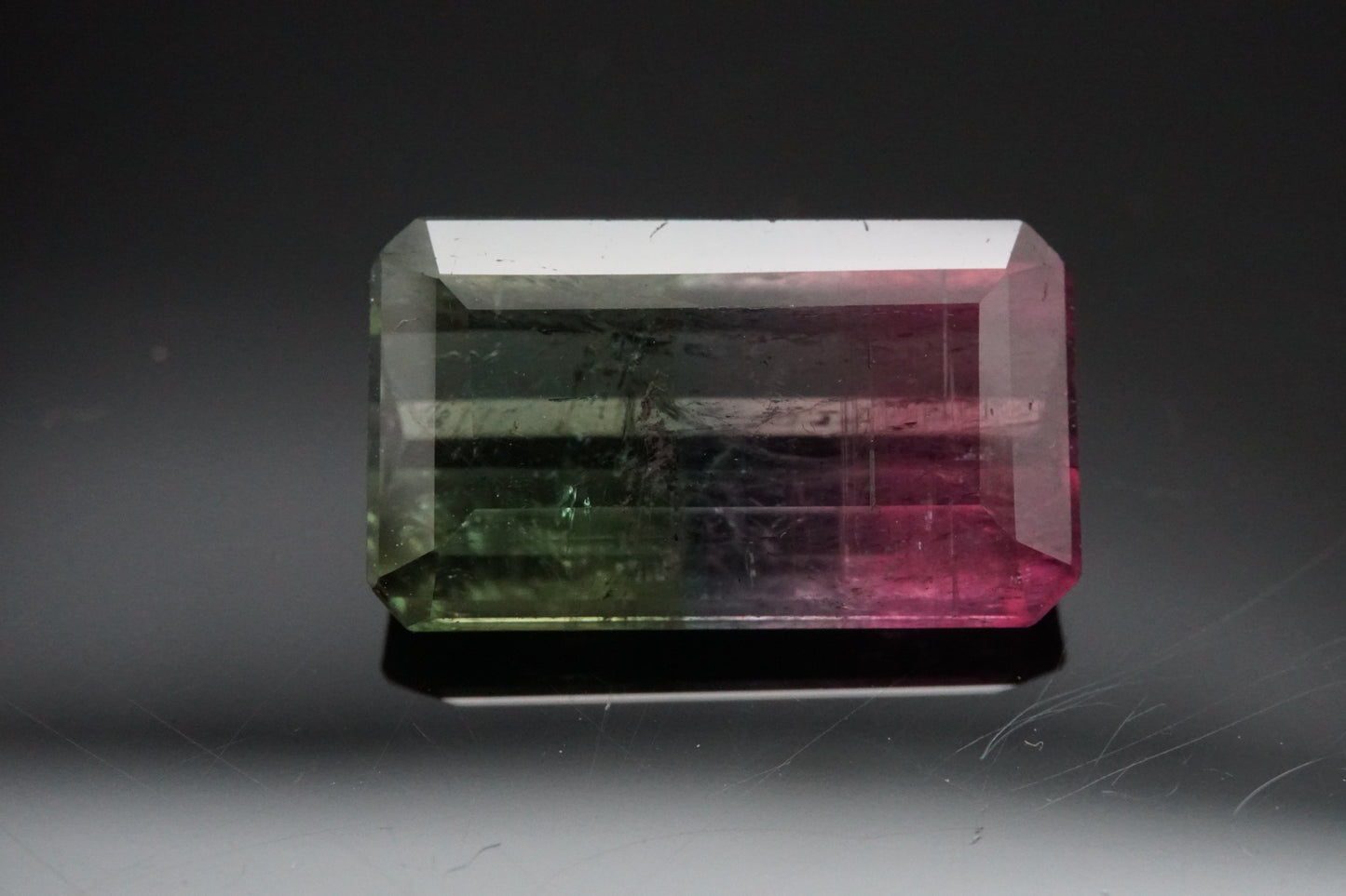 Natürlicher Bicolor-Turmalin ("Watermelon") aus Madagaskar – 2,83 ct – Smaragdschliff – Unbehandelt