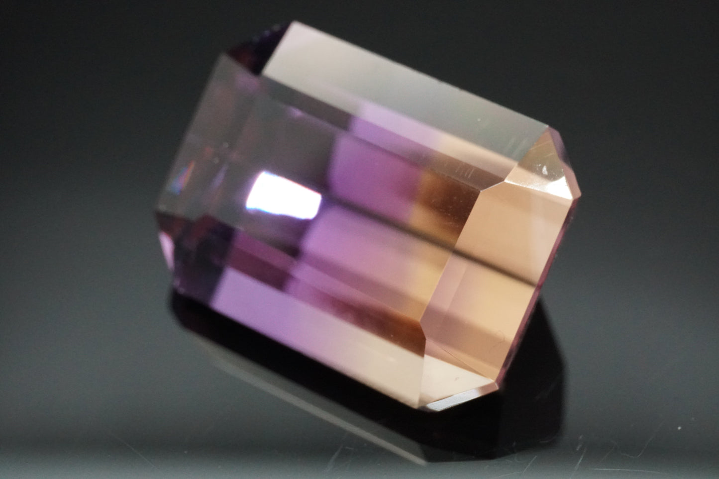 Ametrin Naturell aus Brasilien – 14,84 ct – Emerald Cut