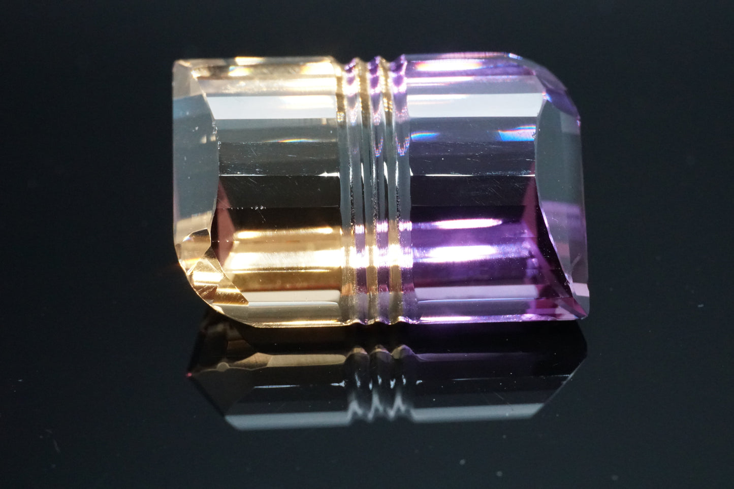 Ametrin Naturell aus Brasilien – 21,58 ct – Emerald Cut