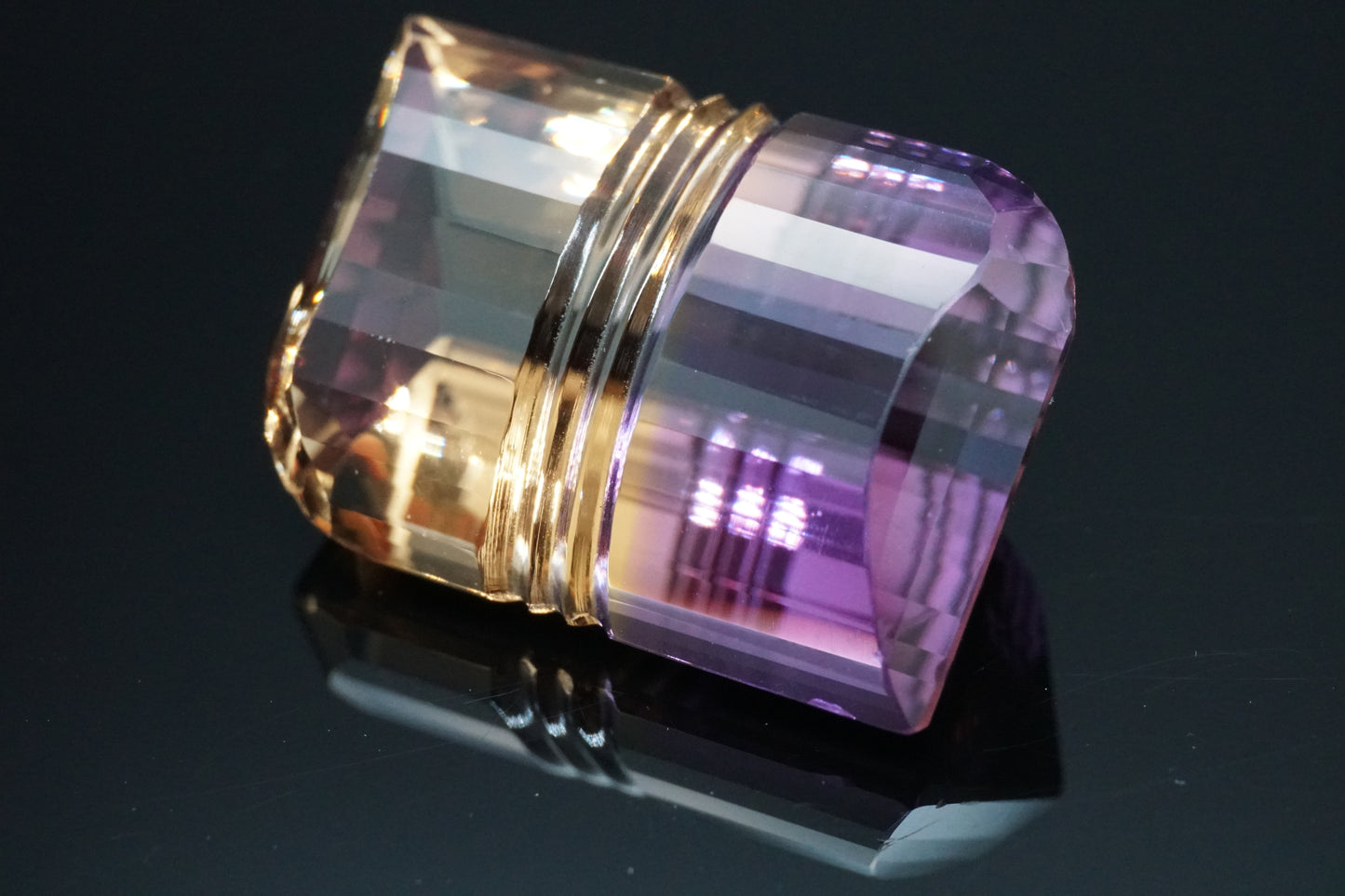 Ametrin Naturell aus Brasilien – 21,58 ct – Emerald Cut