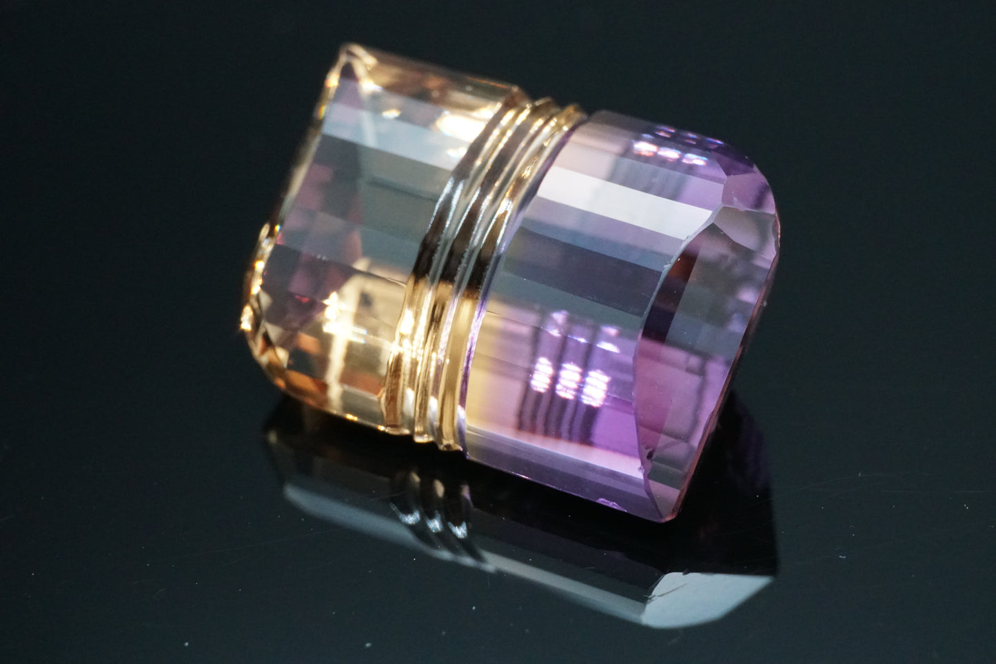 Ametrin Naturell aus Brasilien – 21,58 ct – Emerald Cut