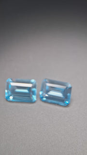 Pair of Swiss Blue Topaze
