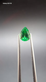 Tsavorite garnet pear