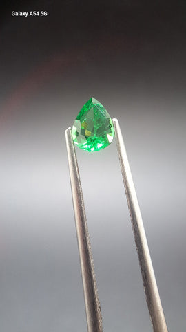 Tsavorite garnet pear