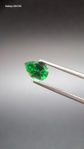 Tsavorite garnet pear