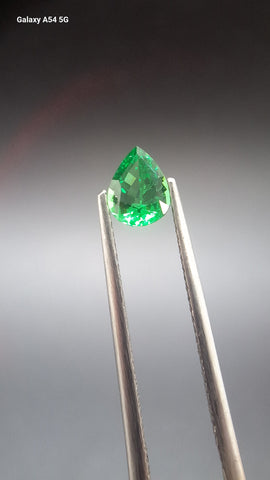 Tsavorite garnet pear